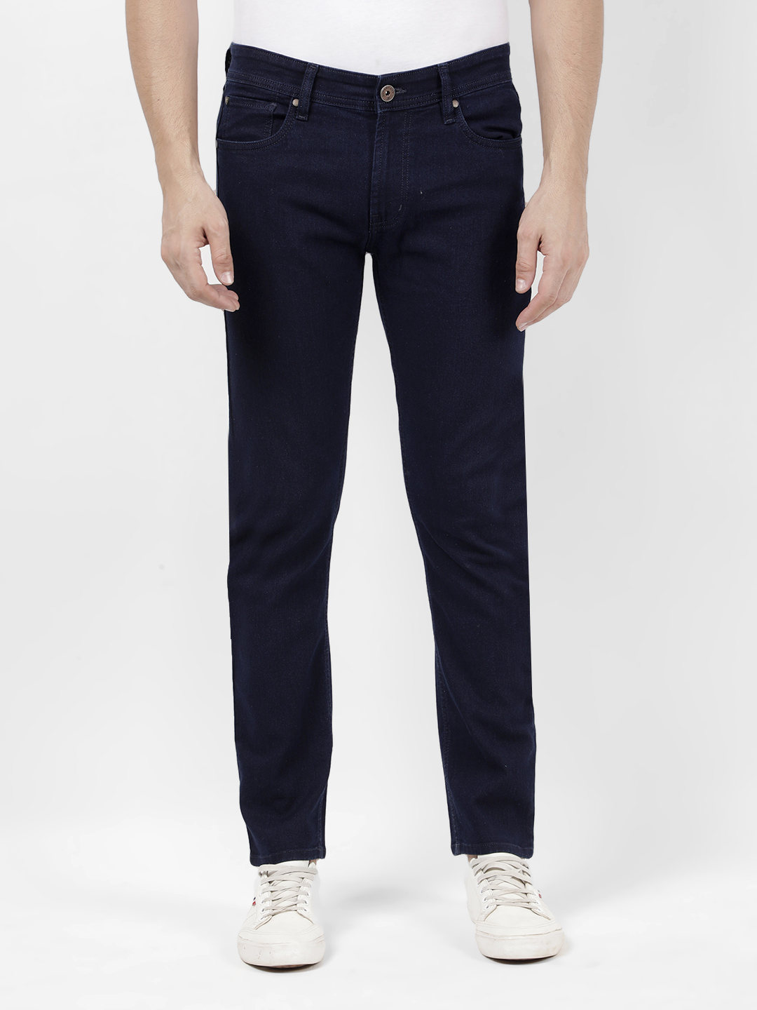 Numero Uno Men Solid Dark Blue Jeans